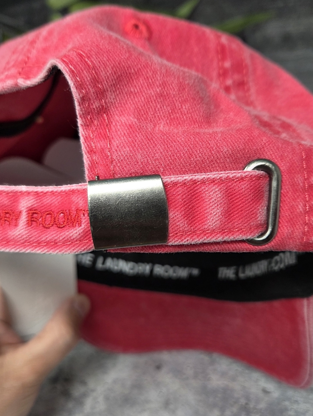 The Laundry Room Official Trademark Logo Papa Cap Hat In Vintage Red — image 4 of 5
